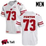 Men's Wisconsin Badgers NCAA #73 Alex Fenton White Authentic Under Armour Big & Tall Stitched College Football Jersey PO31O77NT